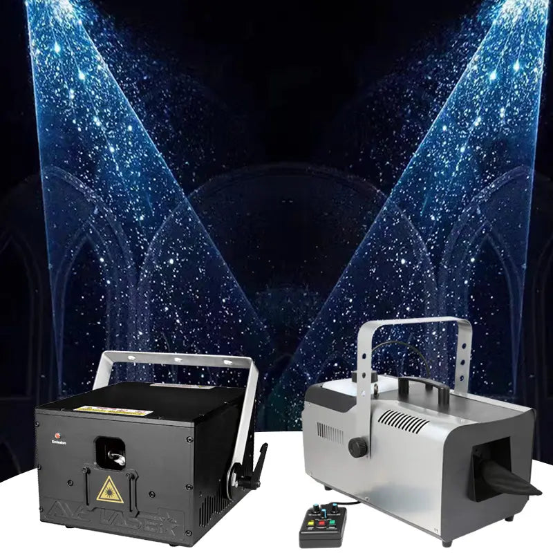Full color animated wedding laser light two piece set with diamond rain effect