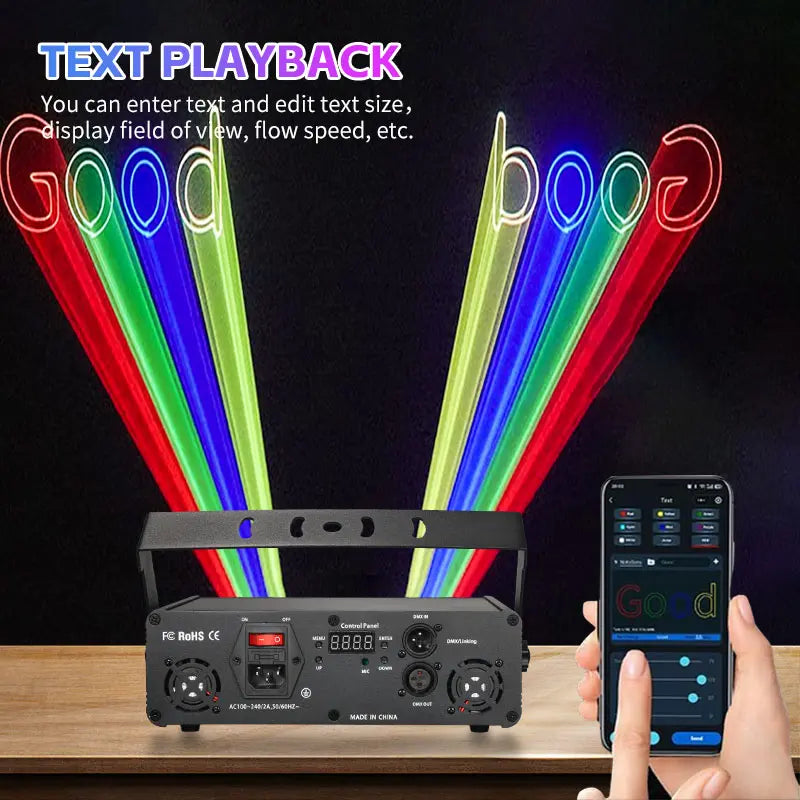 iOS/Android APP animation full color laser light