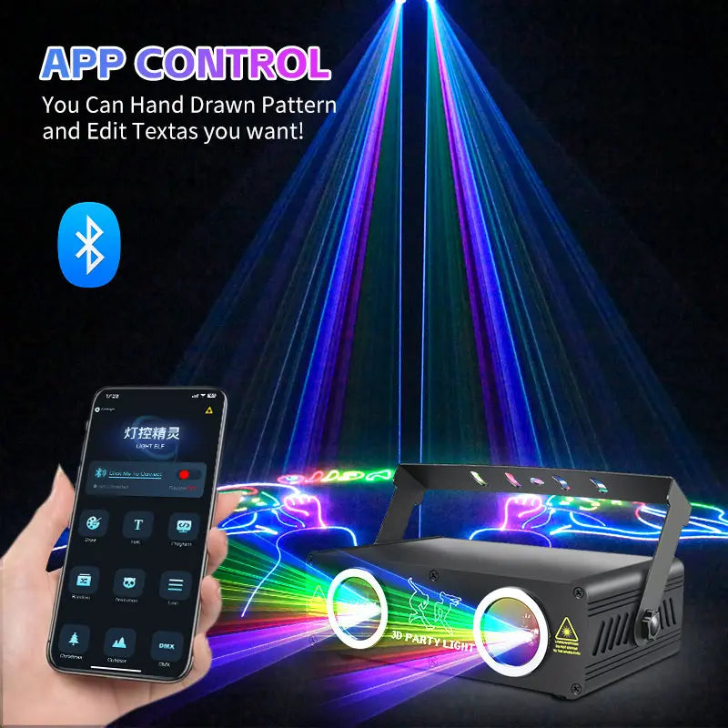 iOS/Android APP animation full color laser light
