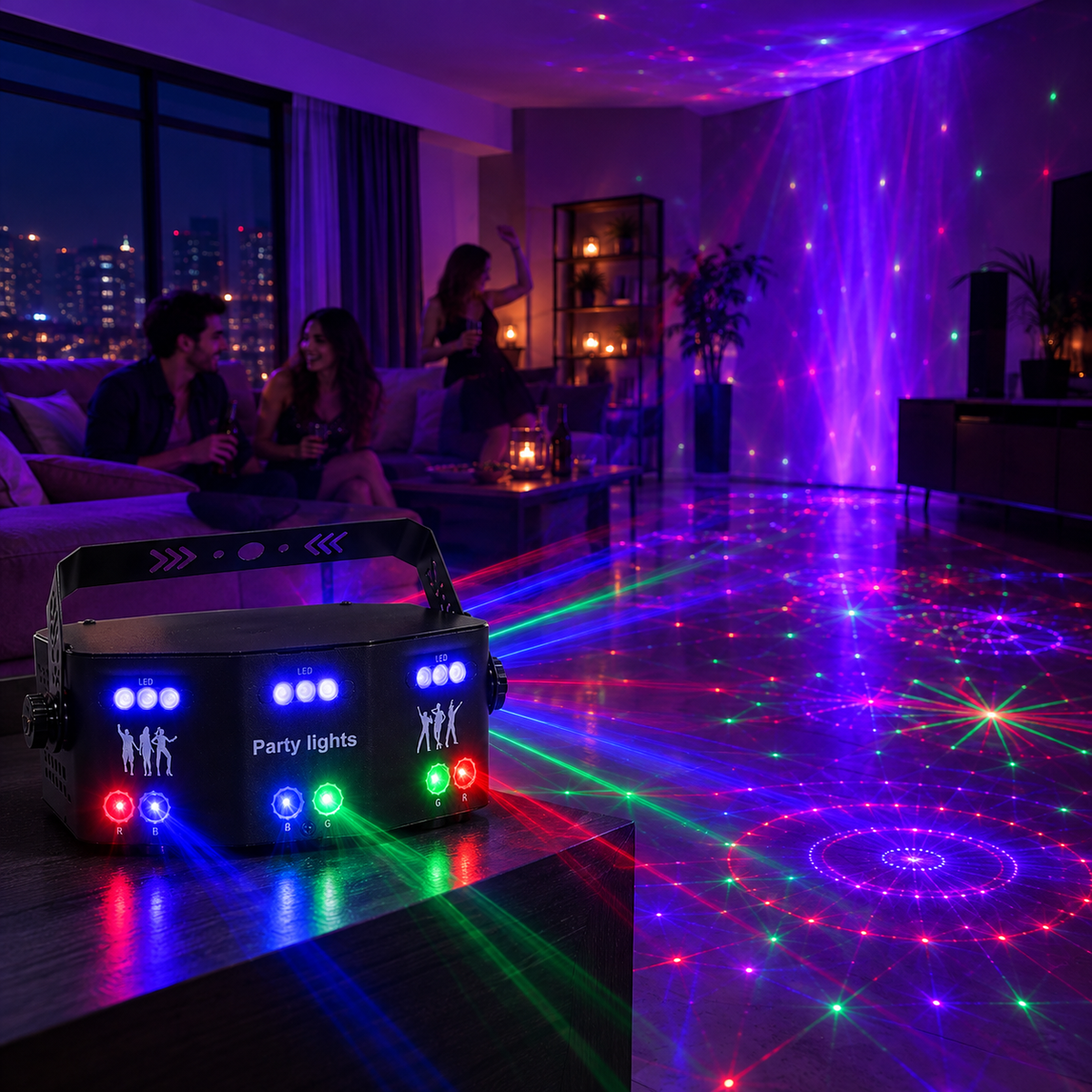 Luz láser para fiestas de 15 ojos