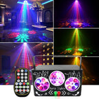 Colorful kaleidoscope pattern laser light