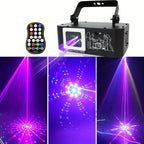 Single projection animated DJ party laser light