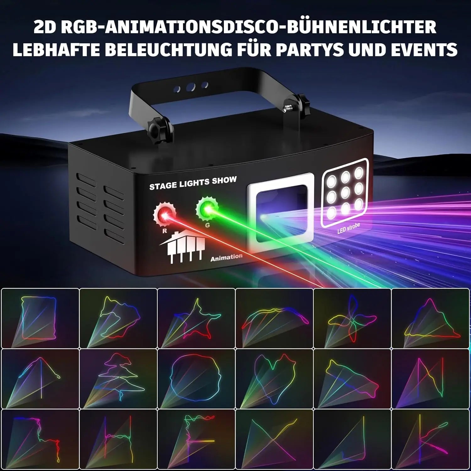 12 hole beam laser light