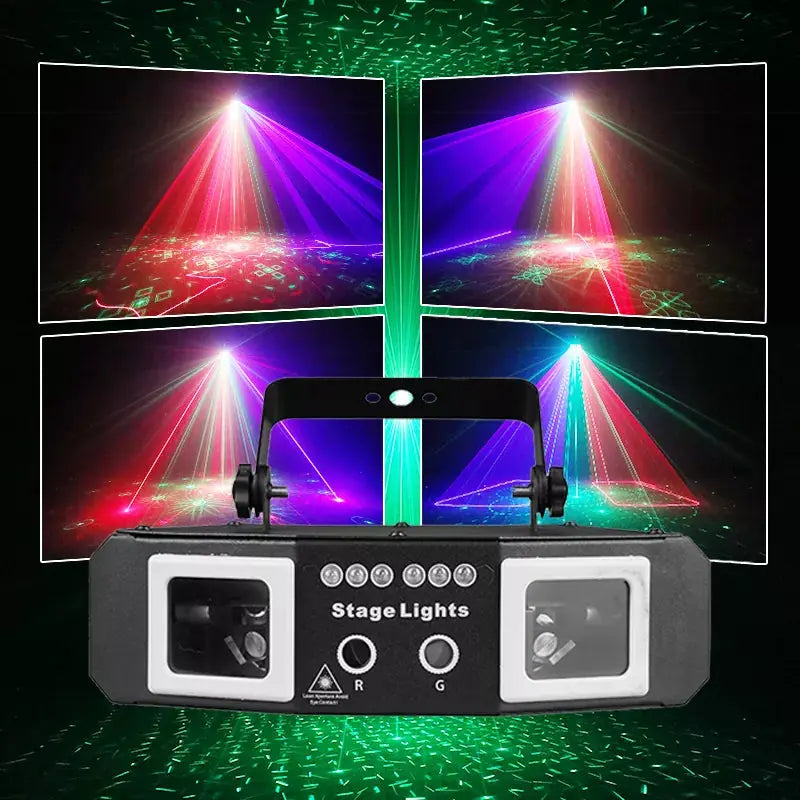 2 in 1 Dual Hole Scanning Strobe  Laser Light-B30