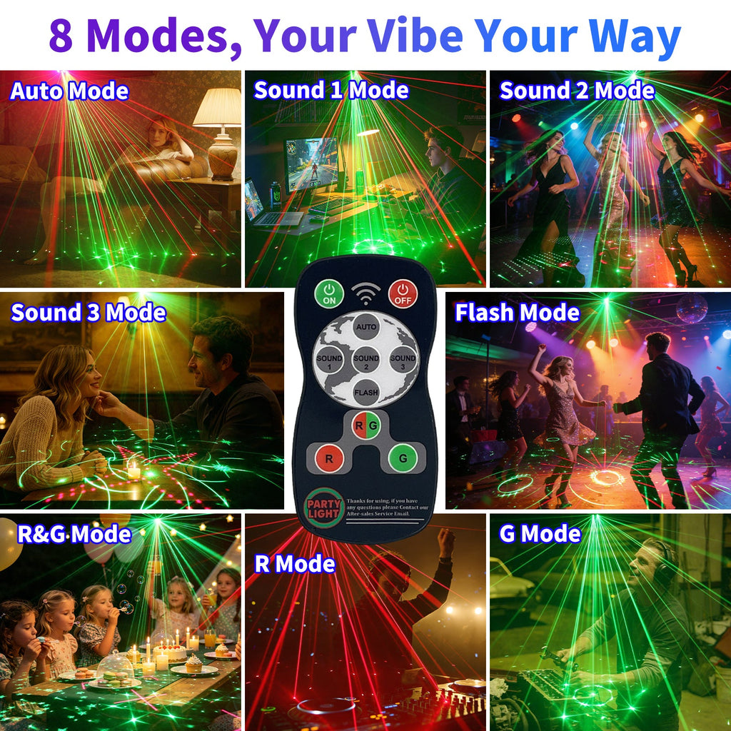 Mini Red & Green Party Lights (2-Pack)
