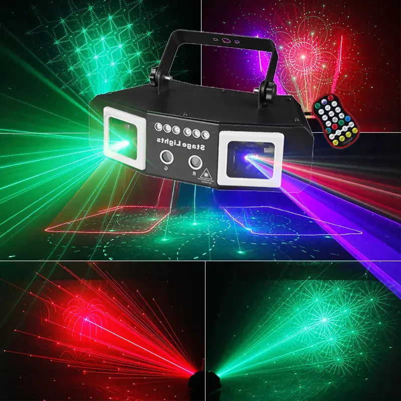 2 in 1 Dual Hole Scanning Strobe  Laser Light-B30
