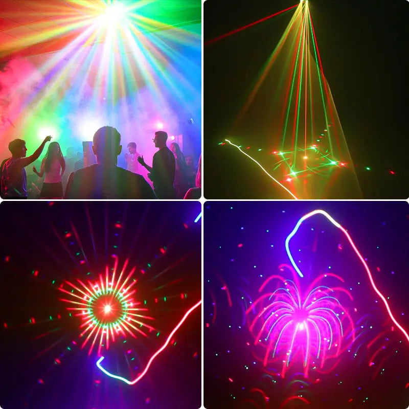 Single projection animated DJ party laser light