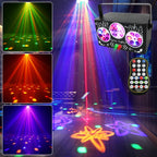Colorful kaleidoscope pattern laser light
