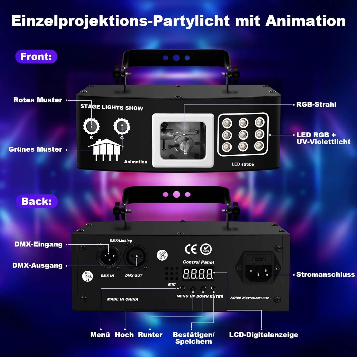 12 hole beam laser light