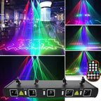 Five-hole RGB pattern scanning laser light