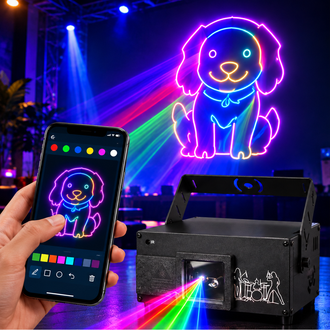Luz láser para dibujo en aplicación de bricolaje