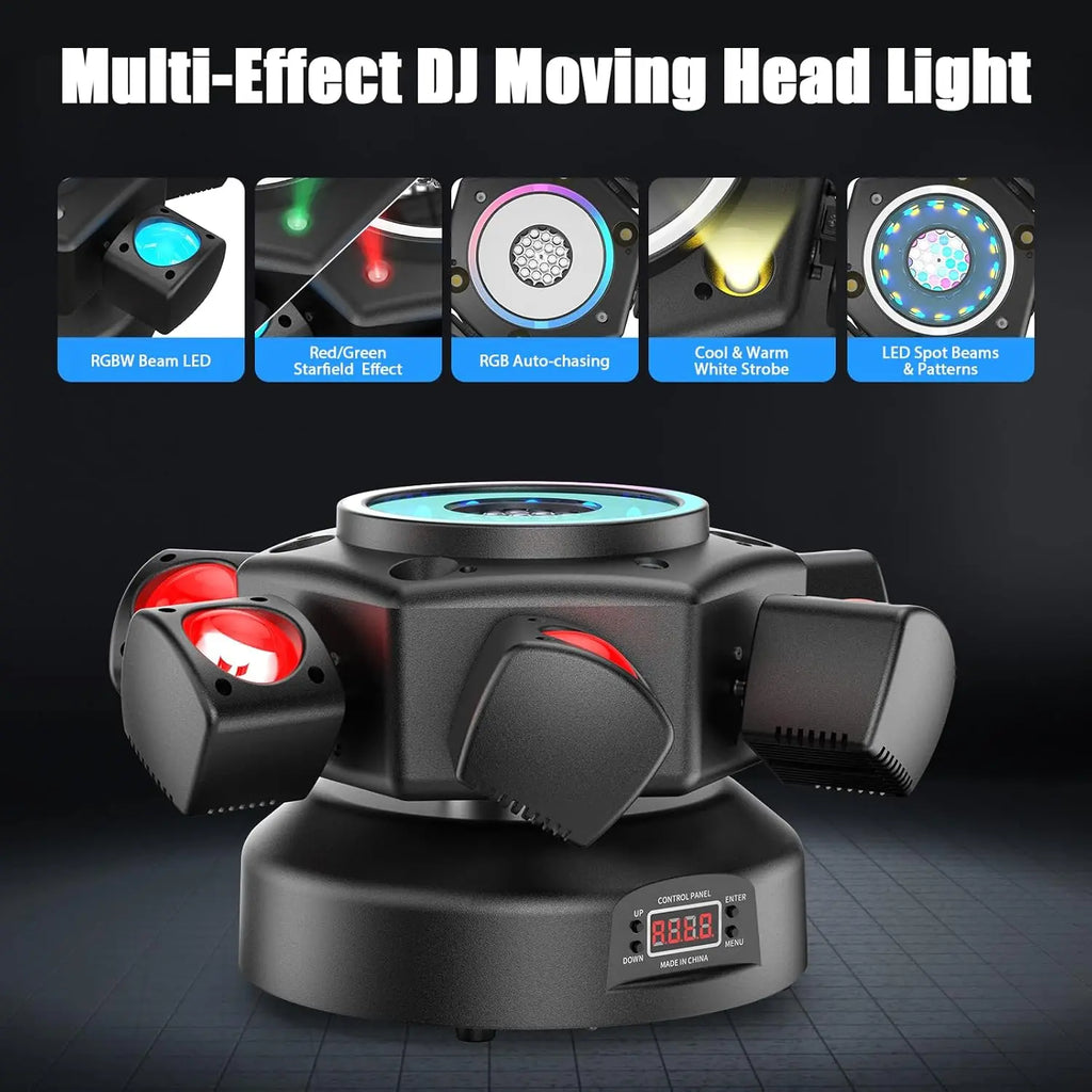 New Six-arm Mirror Effect Moving Head Light-E9