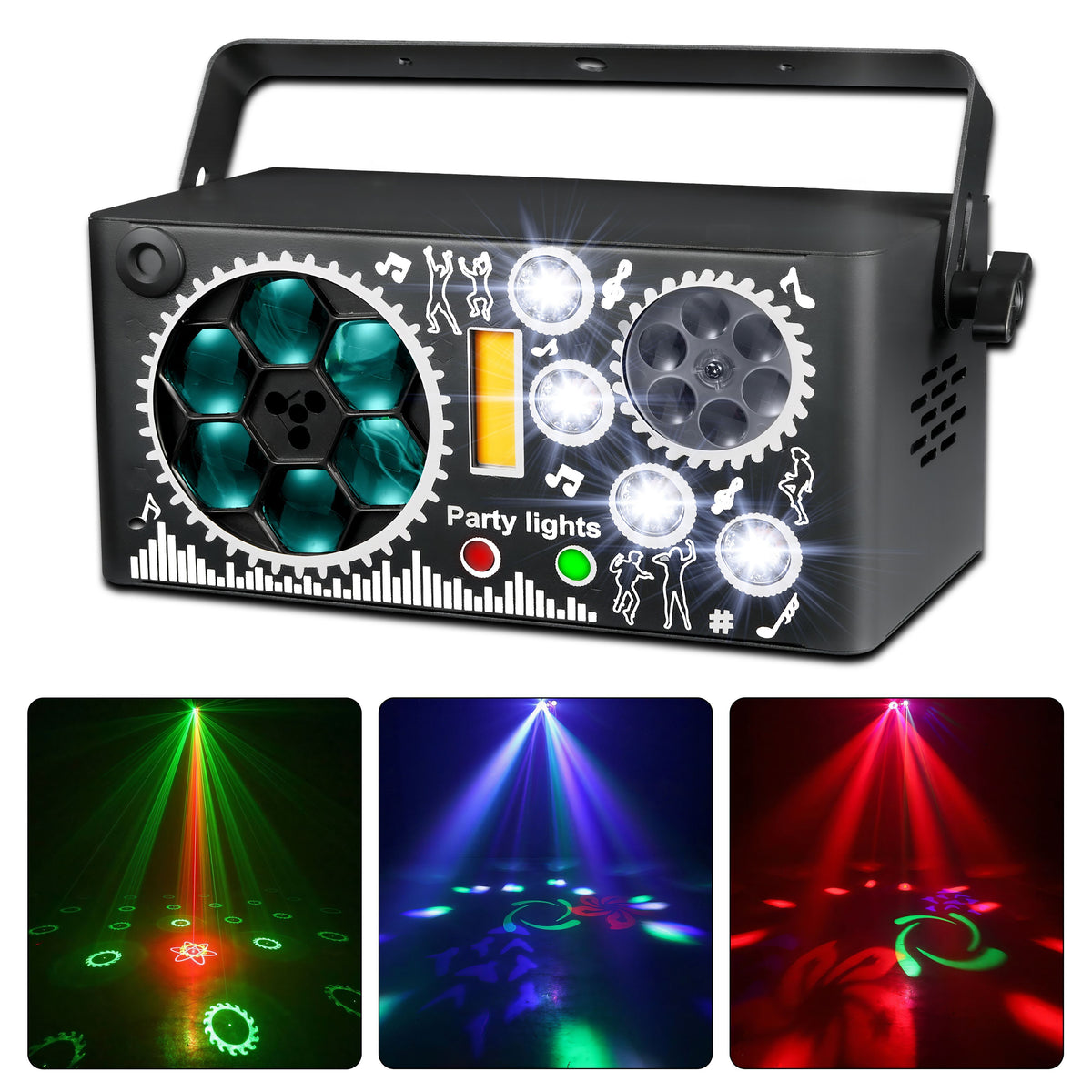 M5 World Windows 7-in-1 Laserlicht | 15W RGB DMX512 Bühnen-Partylichter – Luzshow
