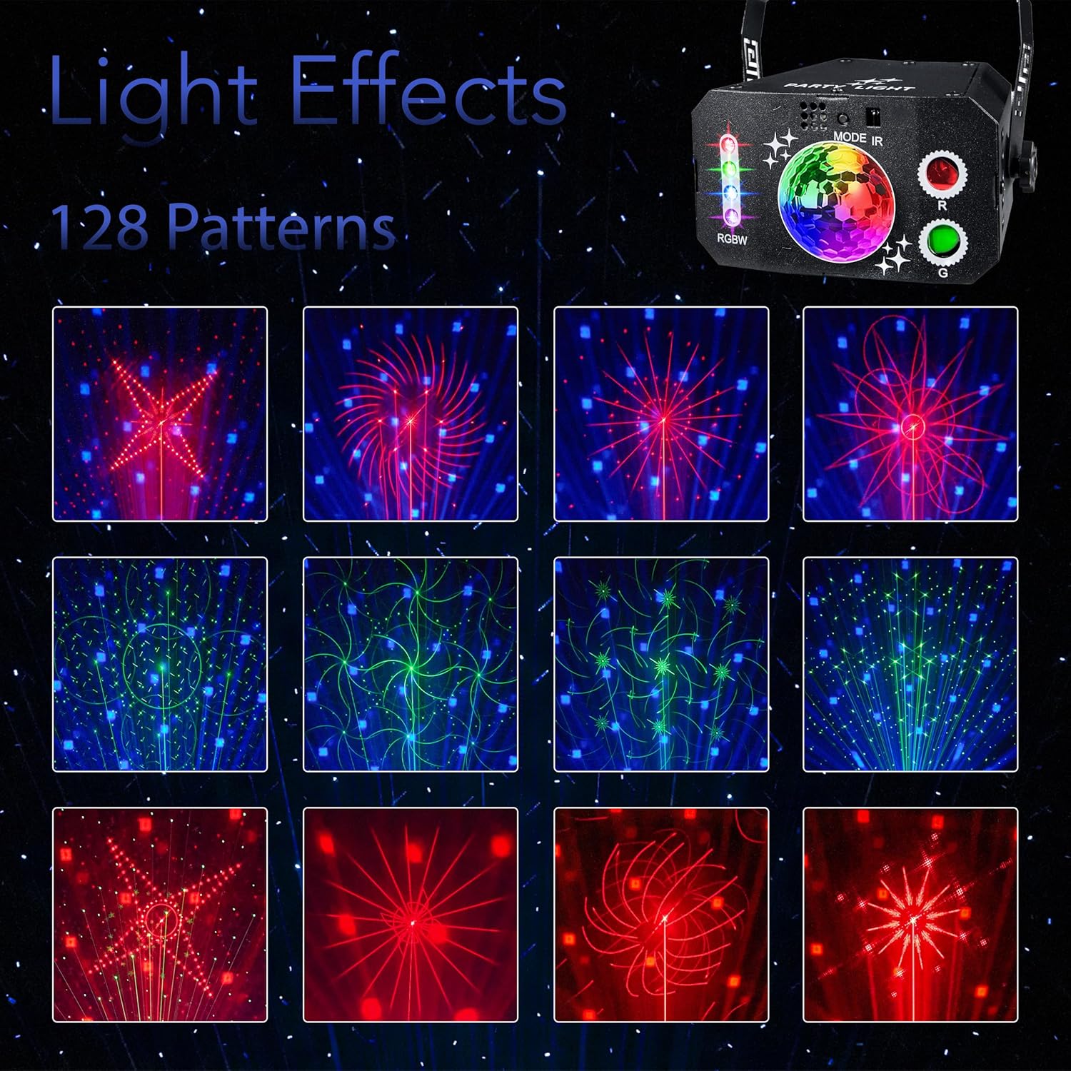 M13 7-Eye Little Demon King Party Light | LED+Laser+Magic Ball RGB Bühnenpartylicht - Luzshow