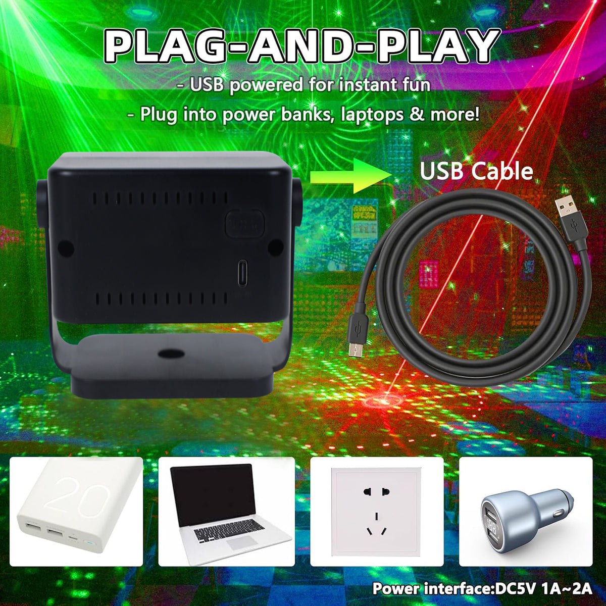 RG Mini Party Laser Light | Luzshow M15