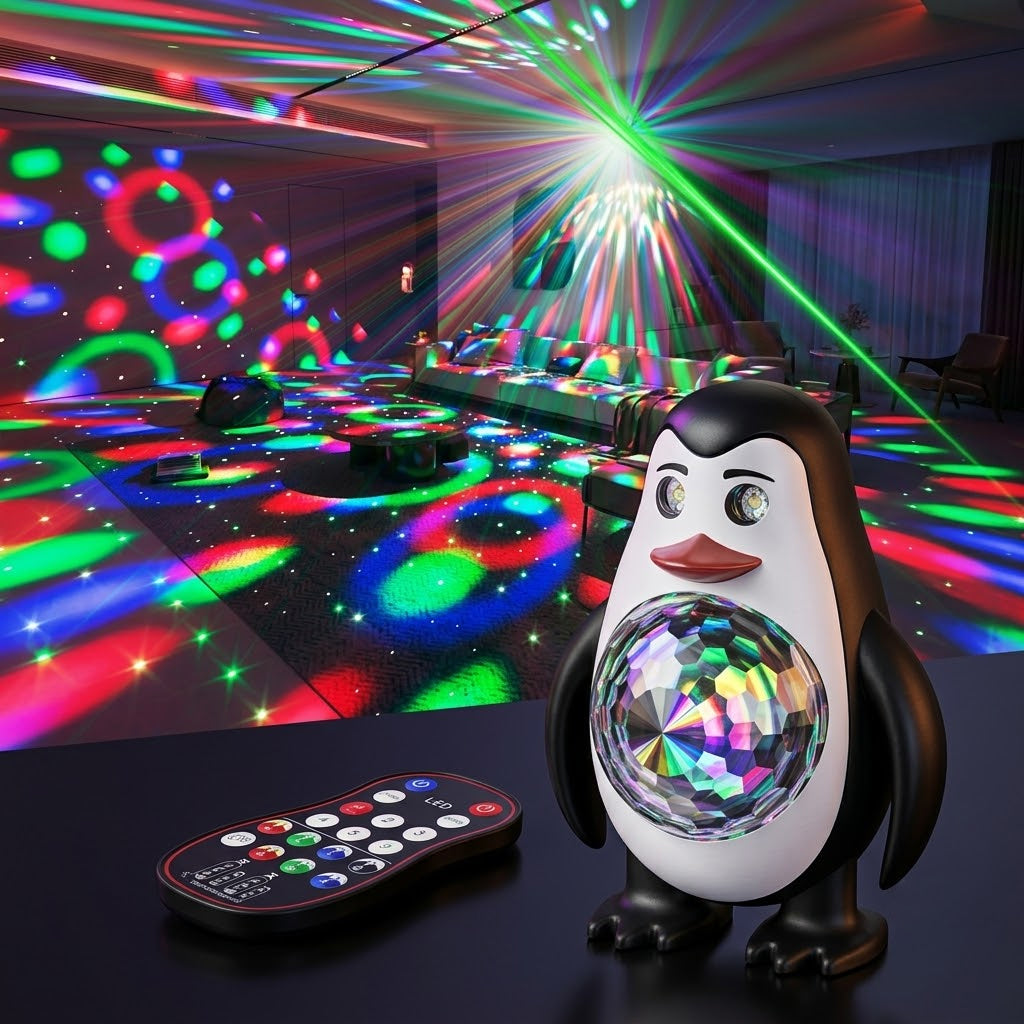 Penguin Mini Aurora Projector Beam Light | Luzshow M16