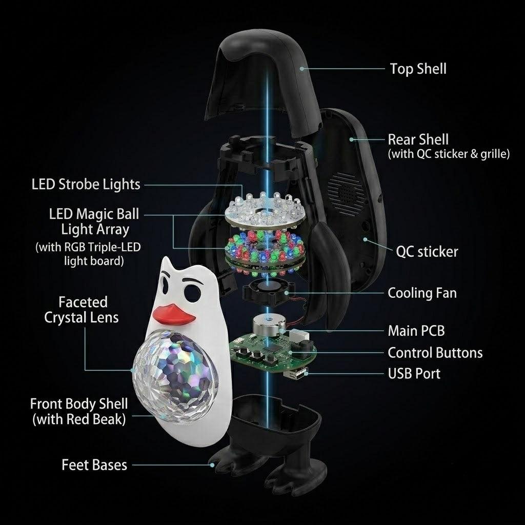 Penguin Mini Aurora Projector Beam Light | Luzshow M16