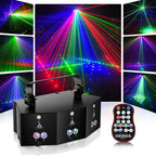 M1 9-Augen Laserlicht | LED+Laser RGBW 4-Farben Fernbedienung Bühnenpartylicht - Luzshow
