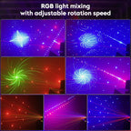 M1 9-Augen Laserlicht | LED+Laser RGBW 4-Farben Fernbedienung Bühnenpartylicht - Luzshow