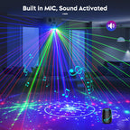 M1 9-Augen Laserlicht | LED+Laser RGBW 4-Farben Fernbedienung Bühnenpartylicht - Luzshow