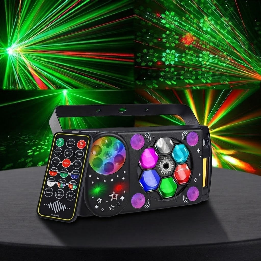 M8 7-in-1 Mixed Effect Partylicht | LED+Laser RGB DMX512 Bühnen-Partylichter - Luzshow