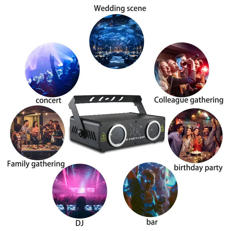 iOS/Android APP animation full color laser light