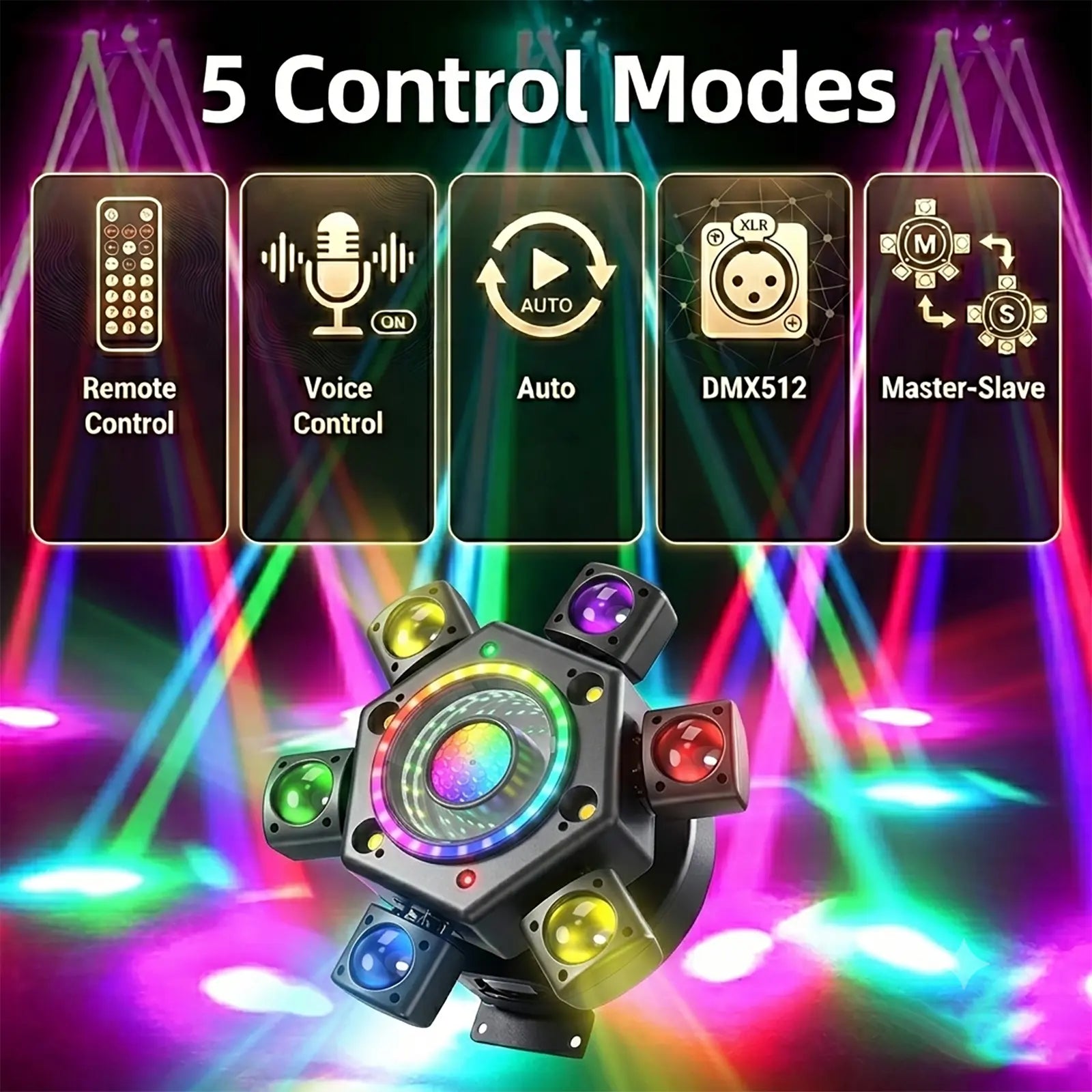New Six-arm Mirror Effect Moving Head Light-E9
