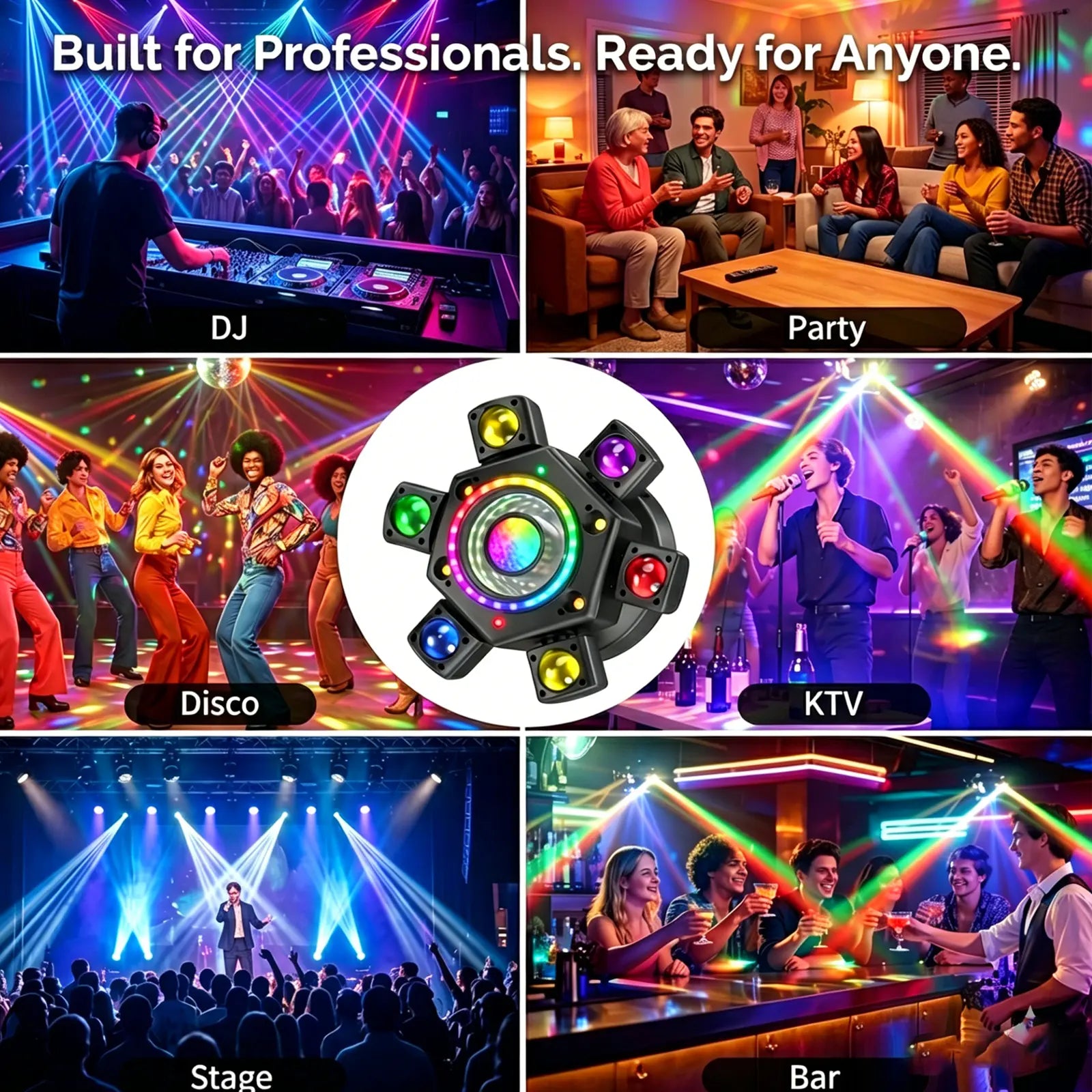 New Six-arm Mirror Effect Moving Head Light-E9