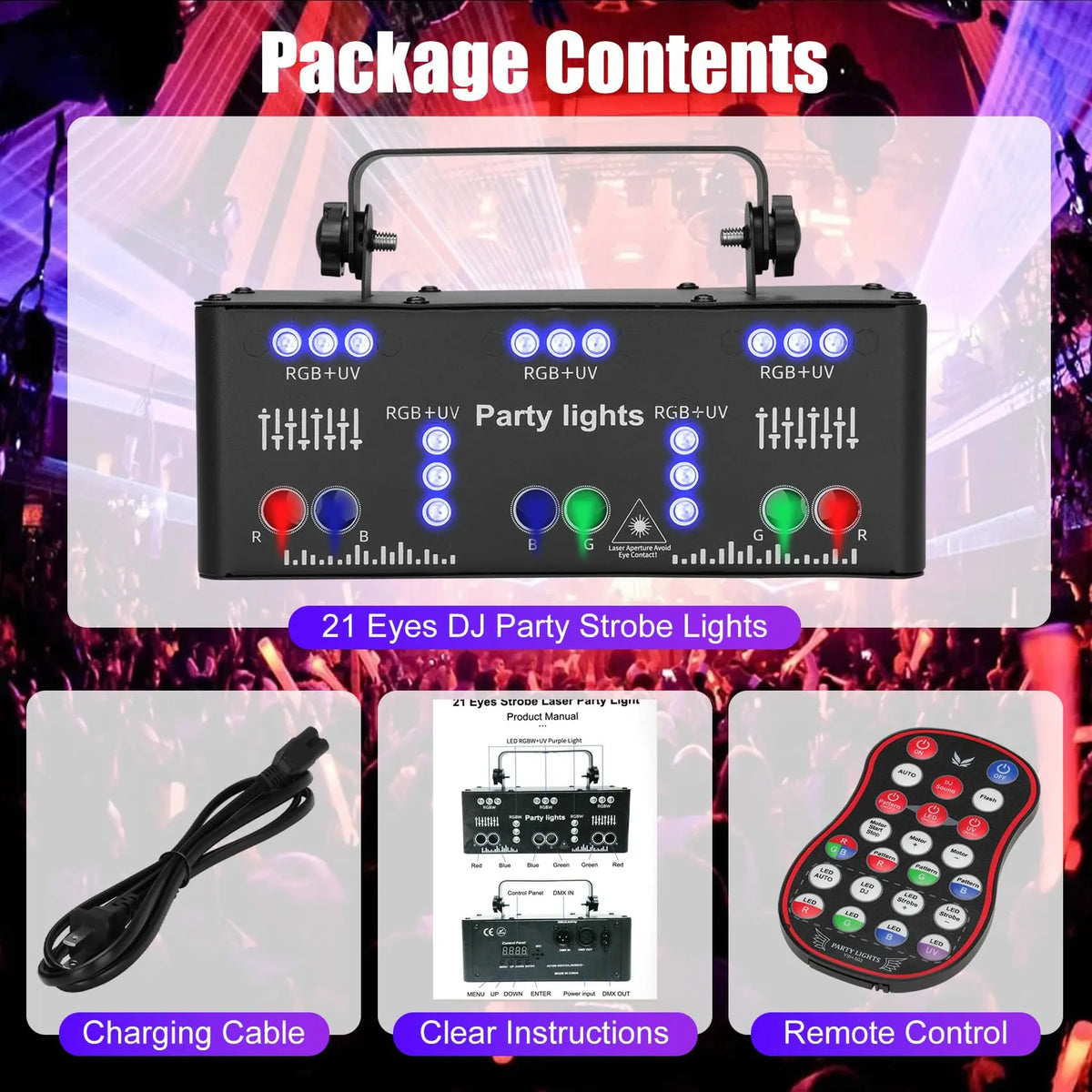 21 holes 4 in 1 RGB disco laser light-B5