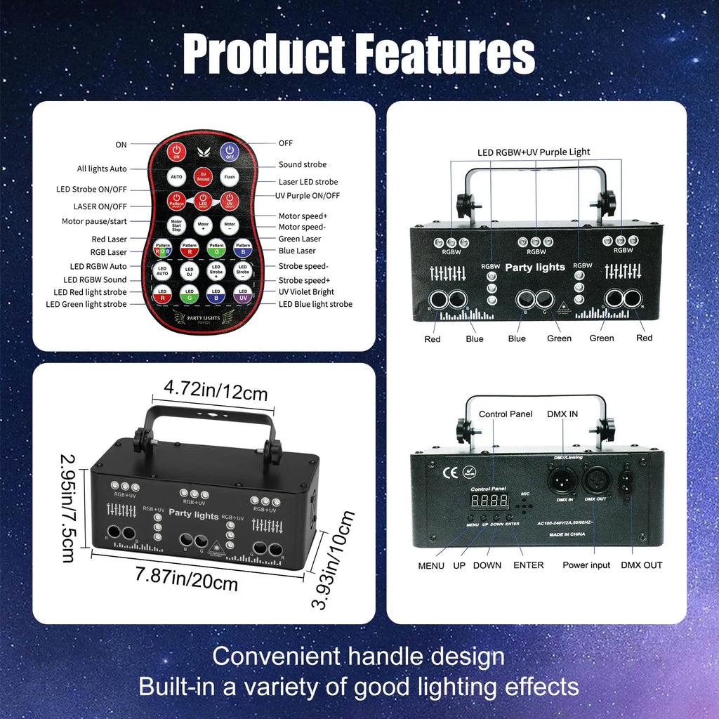21 holes 4 in 1 RGB disco laser light-B5
