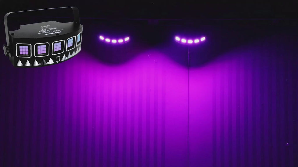 F2 45-LED Vollfarb-Stroboskoplicht | 6-Farben USB-Bühnen-Party-Stroboskoplicht - Luzshow