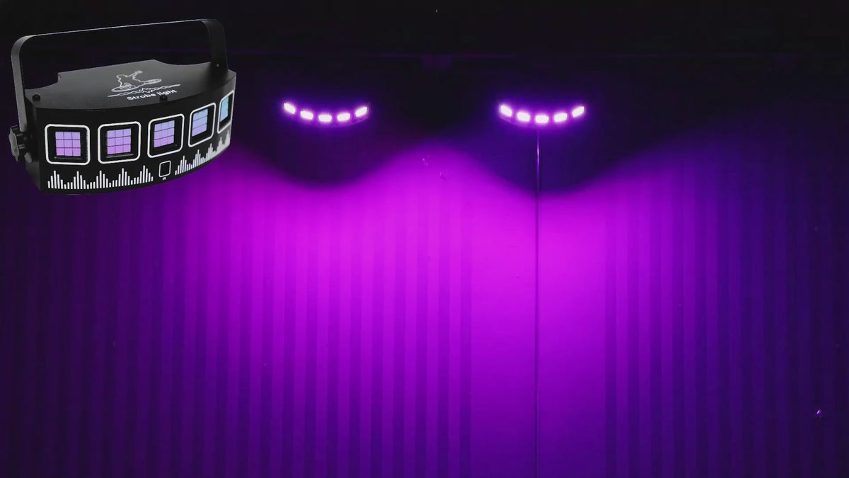 F2 45-LED Vollfarb-Stroboskoplicht | 6-Farben USB-Bühnen-Party-Stroboskoplicht - Luzshow