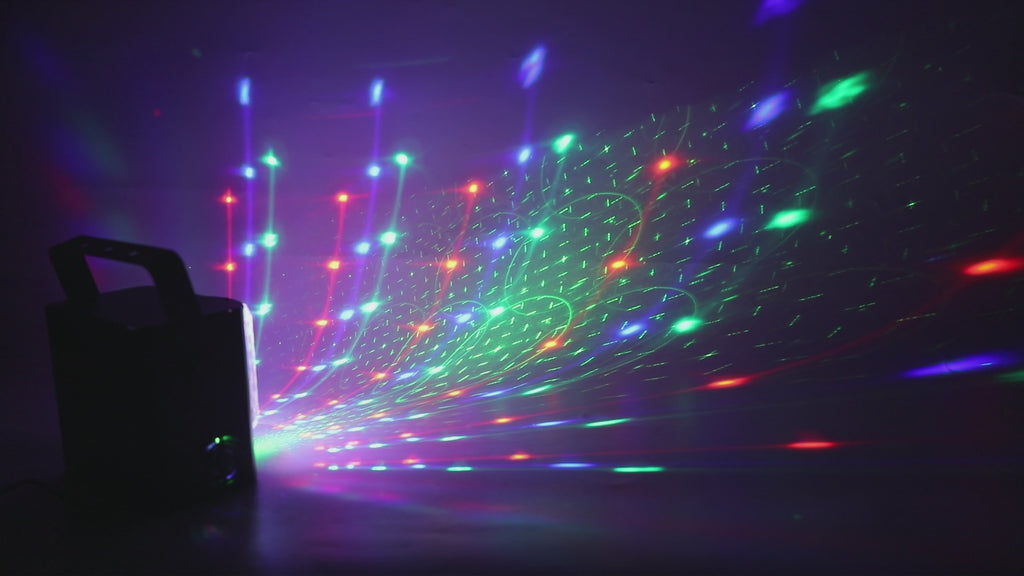 M14 Mini Schmetterling Laserlicht | LED+Laser RGBP 4-Farben USB Partylicht - Luzshow